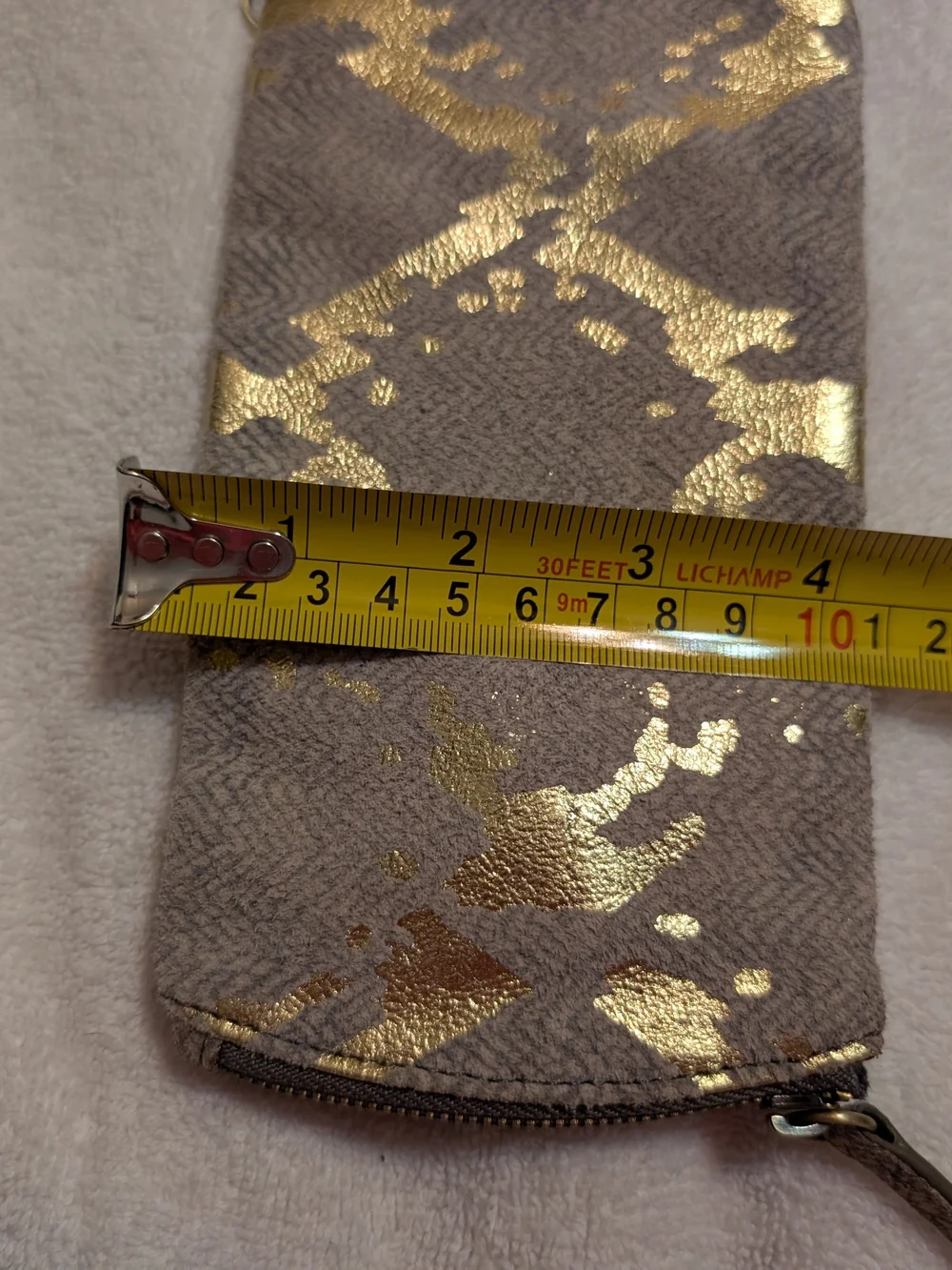 Hobo Elegant Taupe and Gold Foil Unique Bag